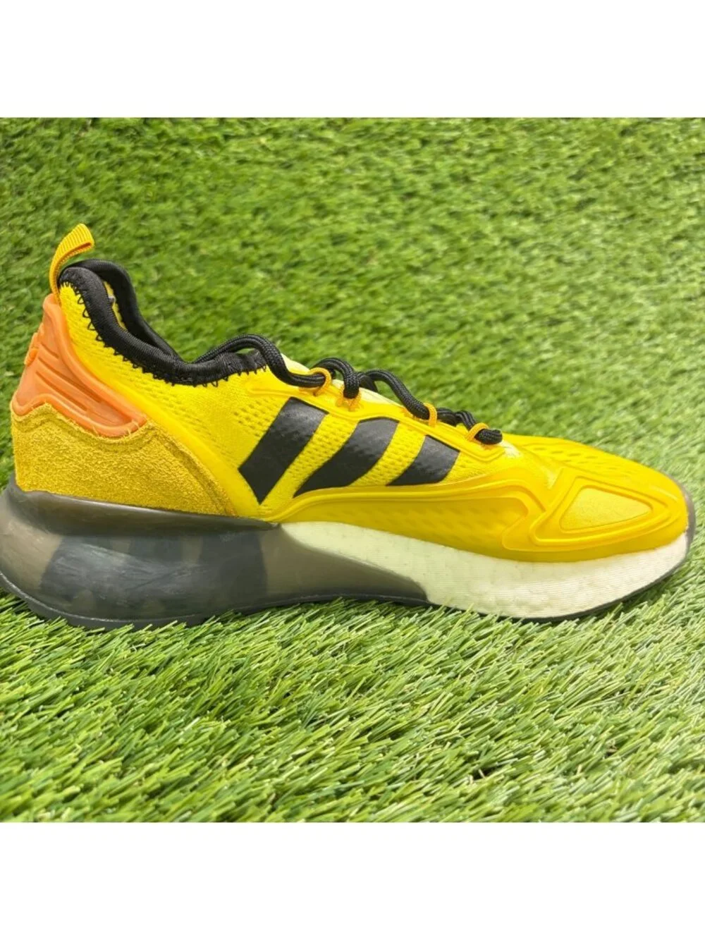 Adidas Ninja ZX 2K Boost Boys Size 5.5Y Yellow Athletic Running Shoes Sneakers
